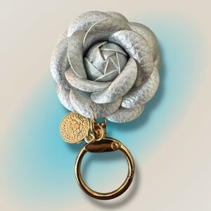 Rose Bag Charm & Keychain in Silver & Gold by Wailike Hand Made New